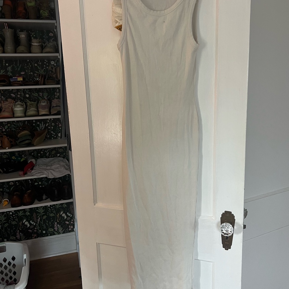 Sleeveless White Maxi Dress
